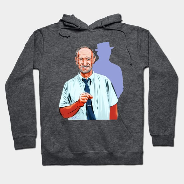 Gene Hackman - An illustration by Paul Cemmick Hoodie by PLAYDIGITAL2020